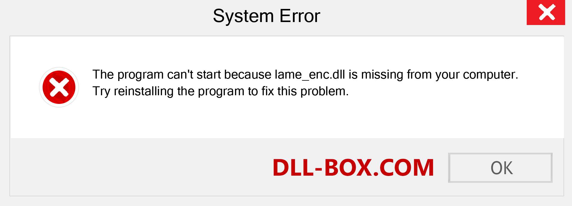  lame_enc.dll file is missing?. Download for Windows 7, 8, 10 - Fix  lame_enc dll Missing Error on Windows, photos, images